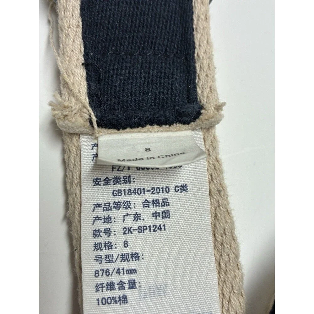 Abercrombie Kids Boys Vintage Fabric Belt (Y2K 90s-00s) Size 8 Blue And Cream